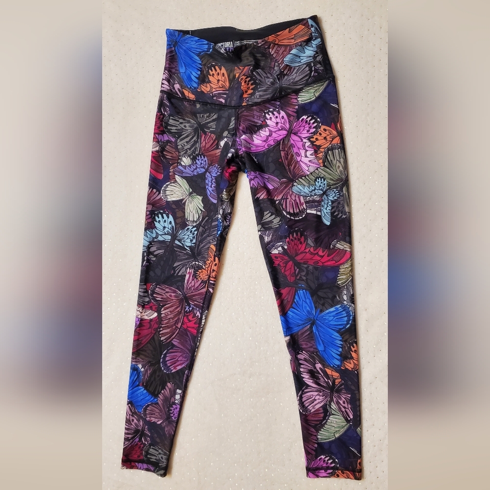 Victoria's Secret Multicolor Butterfly Print Leggings Size Xs